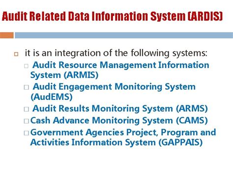 ARDIS: Audit Related Data Information Systems .